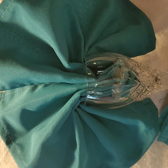 12 - Teal Blue Cloth Napkins - Picture 3 of 3